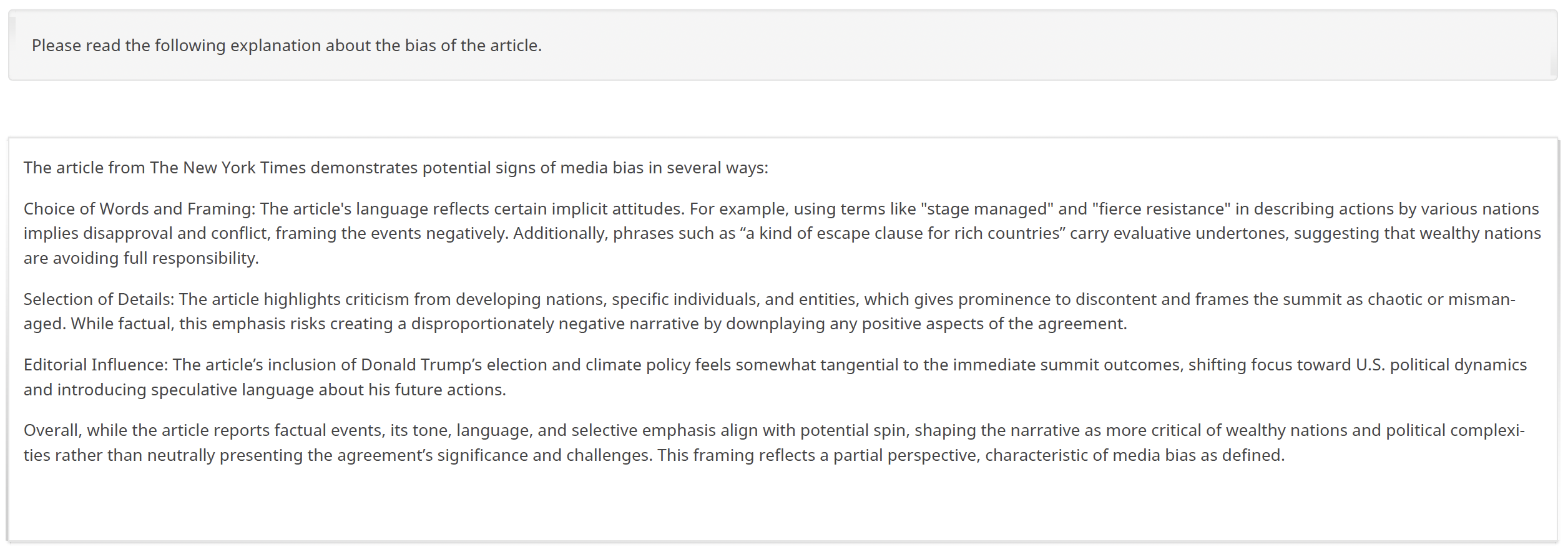 First research result visualization